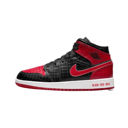 Air Jordan 1 Mid Bred Text