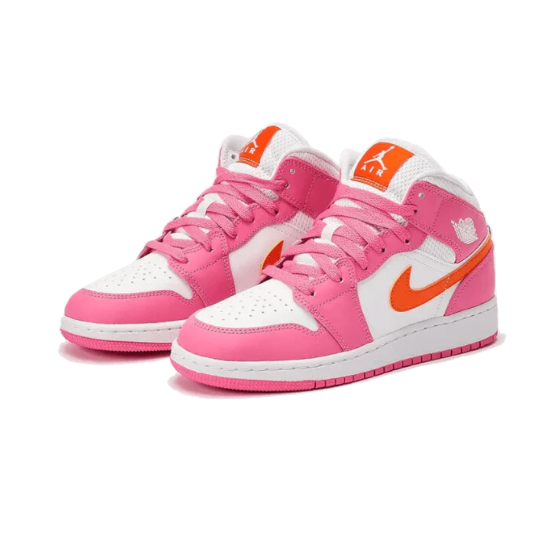 Air Jordan 1 Mid Pinksicle Safety Orange