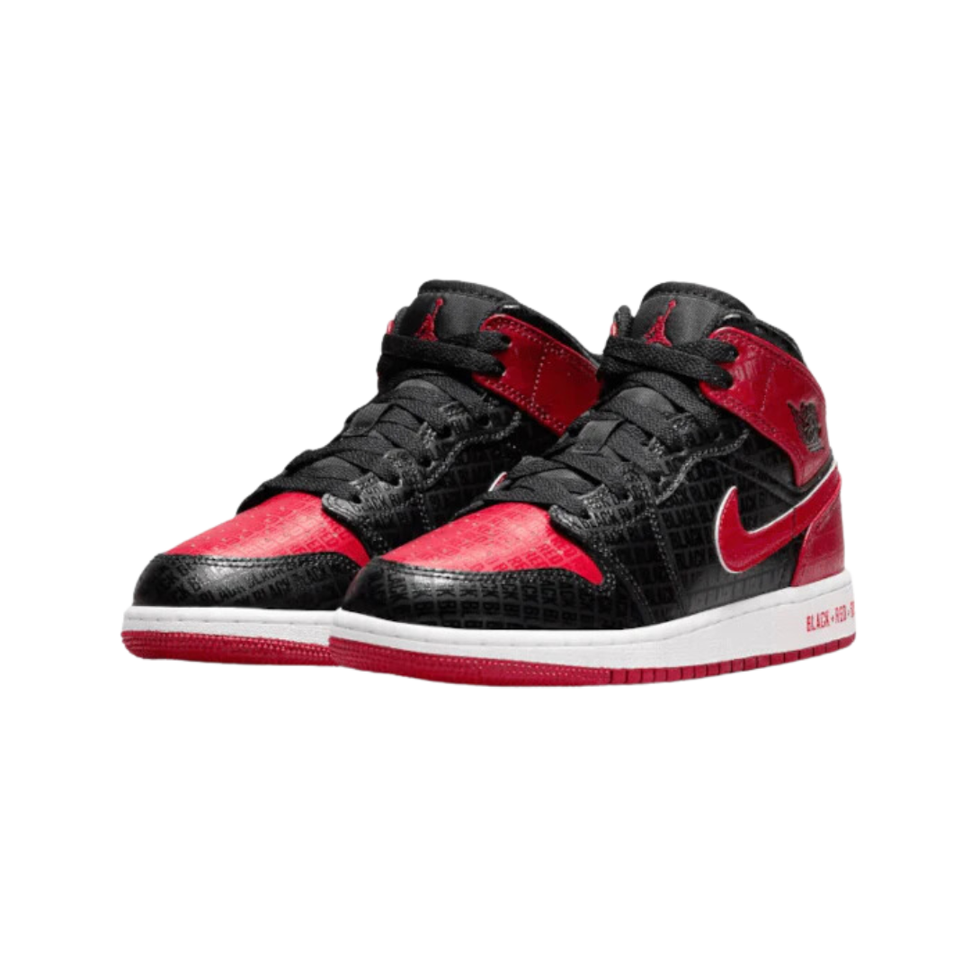 Air Jordan 1 Mid Bred Text