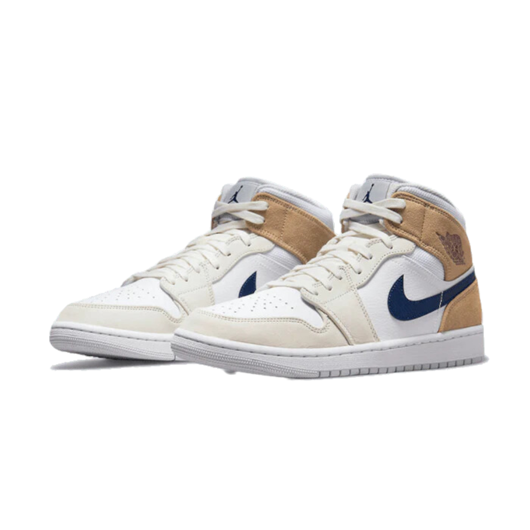 Air Jordan 1 Mid Tan Suede Navy