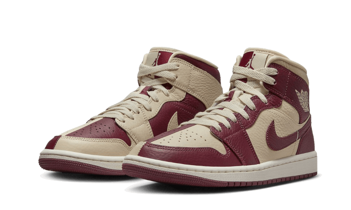 Air Jordan 1 Mid Split Beach Cherrywood Red