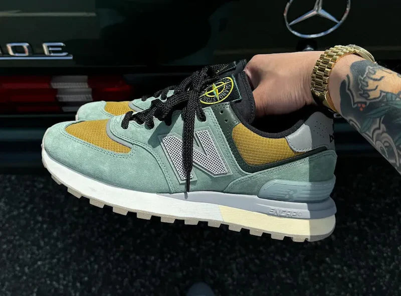 NEW BALANCE 574 X STONE ISLAND LEGACY LIGHT GREEN